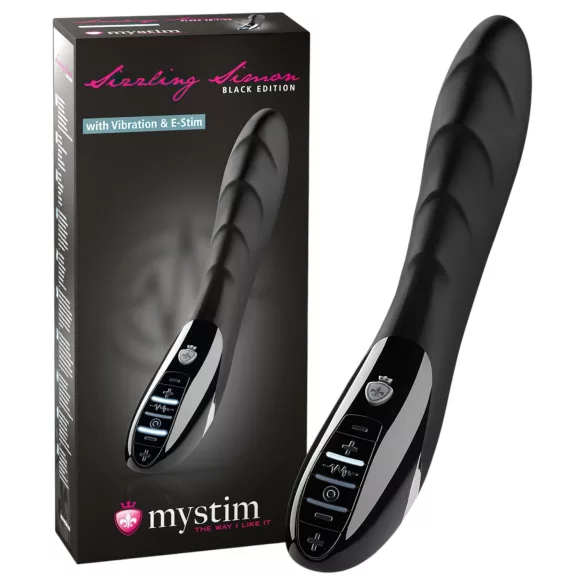 mystim Sizzling Simon - Elektro-Stimulationsvibrator (schwarz)