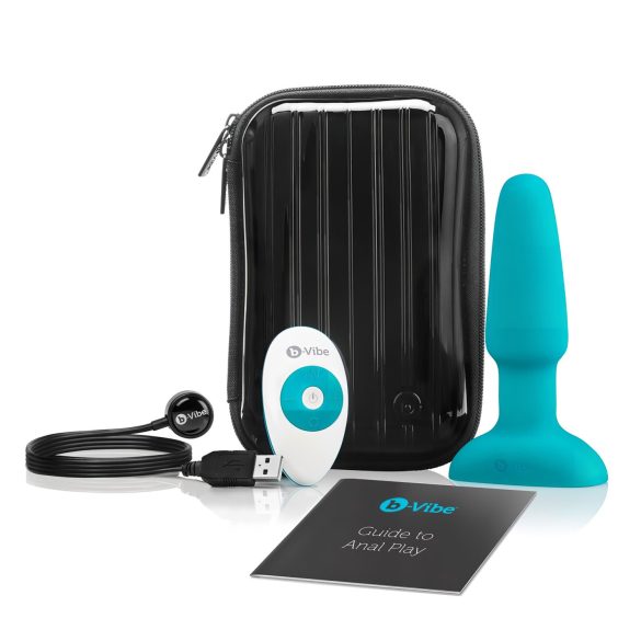 b-Vibe - Rotierender Perlen Analvibrator, akkubetrieben (türkis)