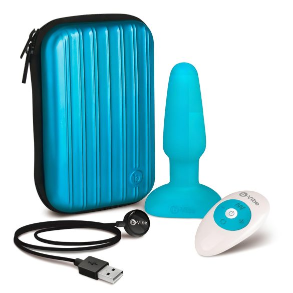 b-Vibe - rotierender Perlen-Akkus anales Vibro (Türkis)