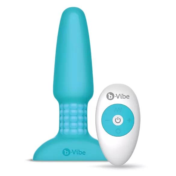 b-Vibe - rotierender Perlen-Akkus anales Vibro (Türkis)