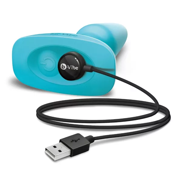 b-Vibe - rotierender Perlen-Akkus anales Vibro (Türkis)