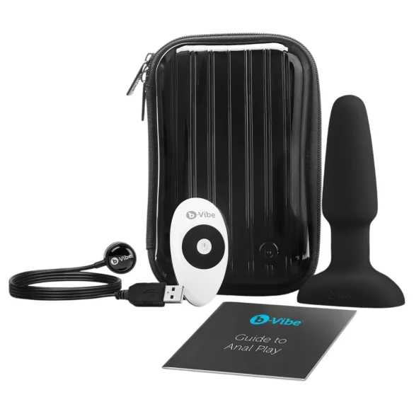 b-Vibe - Dreh-Perlen, Akku Analdildo (schwarz)