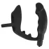 Black Velvet - Anale Vibrator mit Penis- und Hodenring (schwarz)