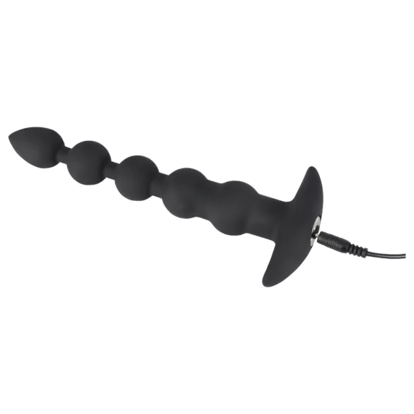 Black Velvet - Wiederaufladbarer 5-Perlen Analvibrator (schwarz)