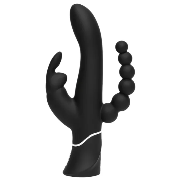 Happyrabbit Triple - Akku-Klitoris- und Analvibrator (schwarz)