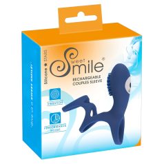 SMILE Couple - Wiederaufladbarer Vibrations-Paar-Ring (Blau)
