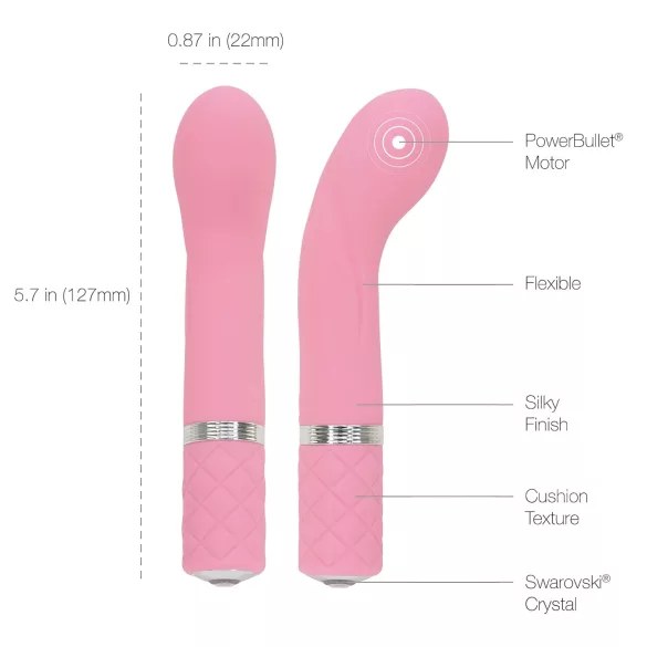 Pillow Talk Racy - wiederaufladbarer, schmaler G-Punkt-Vibrator (pink)