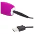 Happyrabbit Realistic Slim - Akku-Vibrator mit Klitorisarm (lila)