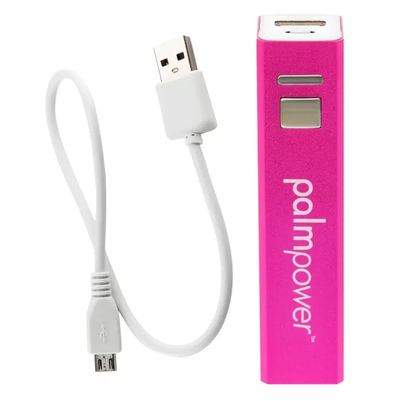 PalmPower Wand - Massagestab mit Powerbank (pink-grau)