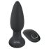 Black Velvet - drehender Perlen-Analvibrator (schwarz)