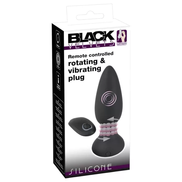 Black Velvet - Drehender Perlen Anale Vibrator (schwarz)