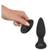 Black Velvet - drehender Perlen-Analvibrator (schwarz)