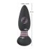 Black Velvet - drehender Perlen-Analvibrator (schwarz)