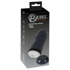 Rebel - 2in1 Saug- und Vibrationsmasturbator (schwarz)