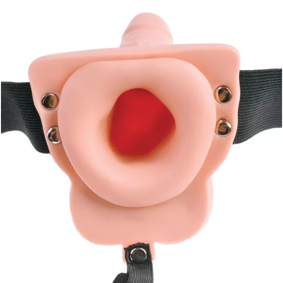 Pipedream - Fetish Strap-On 6 - anlegbarer, hohler Vibrator (naturfarben)