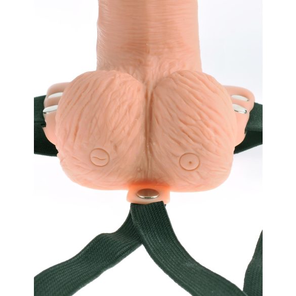 Fetisch Strap-On 6 - anlegbarer, hohler Vibrator (natur)