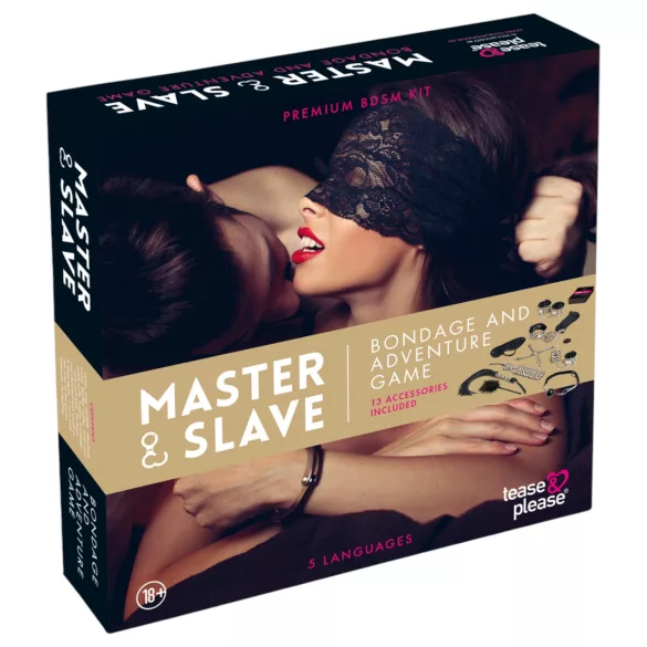 tease & please - Master & Slave - Premium BDSM Abenteuer-Set für Paare (13-teilig)