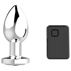   Sunfo - wiederaufladbarer, funkgesteuerter Analvibrator (silber)