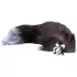 Sunfo - Metall Analplug mit Fuchsschwanz (silber-schwarz)