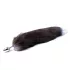 Sunfo - Metall Analplug mit Fuchsschwanz (silber-schwarz)