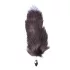 Sunfo - Metall Analplug mit Fuchsschwanz (silber-schwarz)
