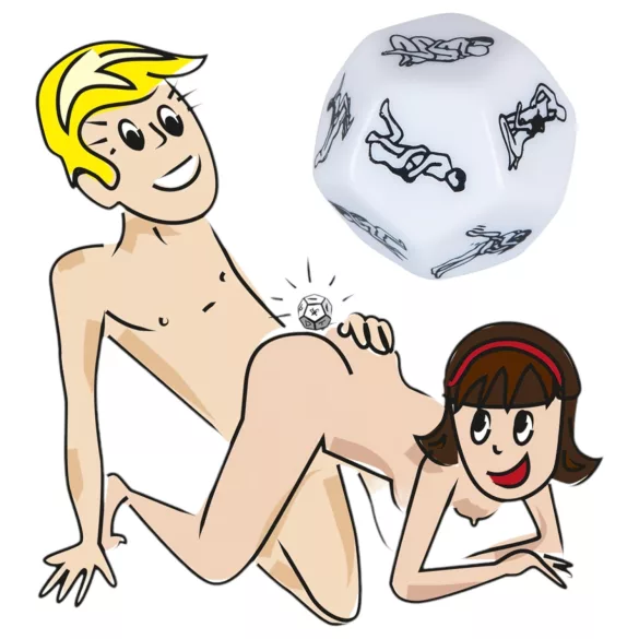 12-seitiger Sex-Würfel - weiß
