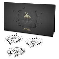 Schimmernde Diamanten Intimschmuck-Set - 3-teilig (schwarz)