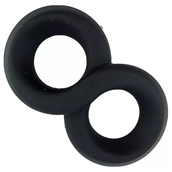 Pulselock Taur - Doppel-Penis- und Hodenring (schwarz) - 20 mm.