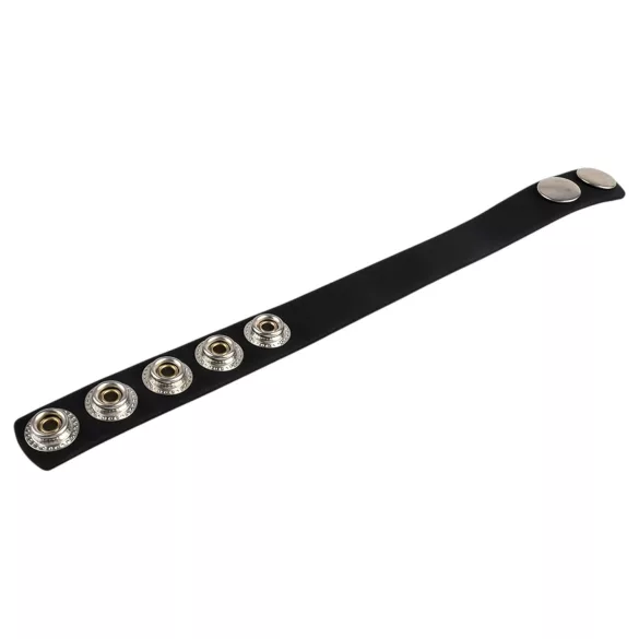 Pulselock Forge - verstellbarer Penissring aus Silikon mit Druckknopf (schwarz) - 228 mm