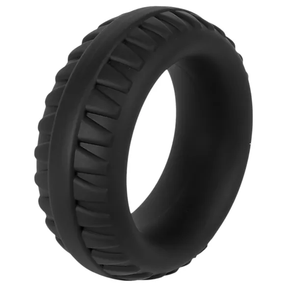 Pulselock Forge - Silikon-Penisring mit Reifenprofil (schwarz) - 35 mm