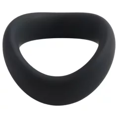   Pulselock Cocktura - gedrehter Penisring aus Silikon (schwarz) - 45 mm