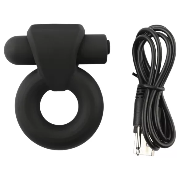 Pulselock Vantr - wiederaufladbarer Vibrations-Penisring (schwarz) - 25 mm