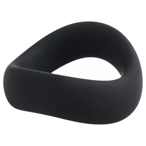 Pulselock Cocktura - gedrehter Silikon-Penisring (schwarz) - 47,5 mm