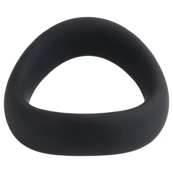 Pulselock Cocktura - gedrehter Silikon-Penisring (schwarz) - 47,5 mm