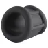 Pulselock Cocktura - gerippter Penisring aus Silikon (schwarz) - 30 mm