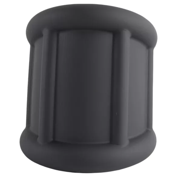 Pulselock Cocktura - gerippter Penisring aus Silikon (schwarz) - 30 mm