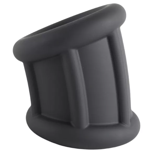 Pulselock Cocktura - gerippter Penisring aus Silikon (schwarz) - 30 mm