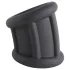 Pulselock Cocktura - gerippter Penisring aus Silikon (schwarz) - 30 mm