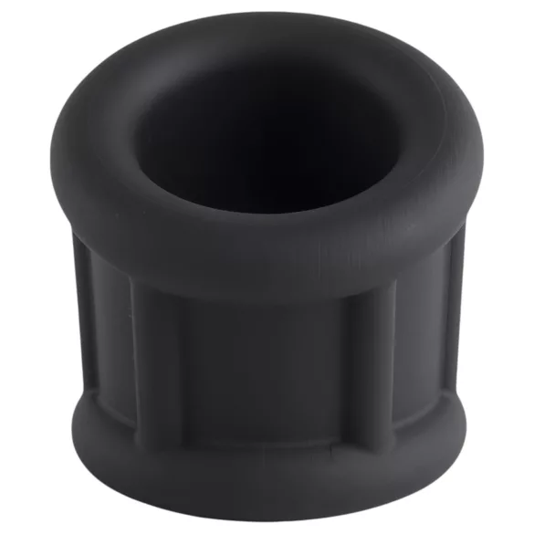 Pulselock Cocktura - gerippter Penisring aus Silikon (schwarz) - 30 mm