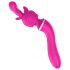 Lonely 2in1 - Massager & G-Punkt Vibrator 3 Aufsätzen (Pink)