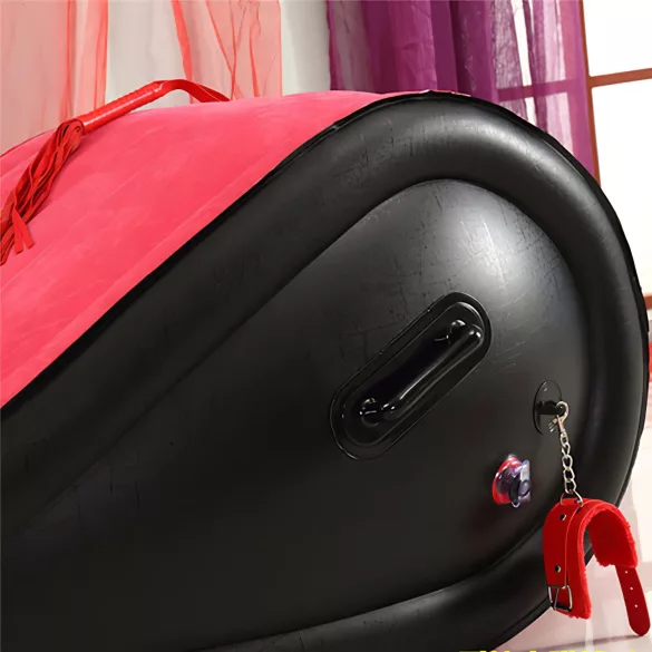 Magic Pillow - Aufblasbares BDSM Möbel - mit Fesseln - groß (rot)