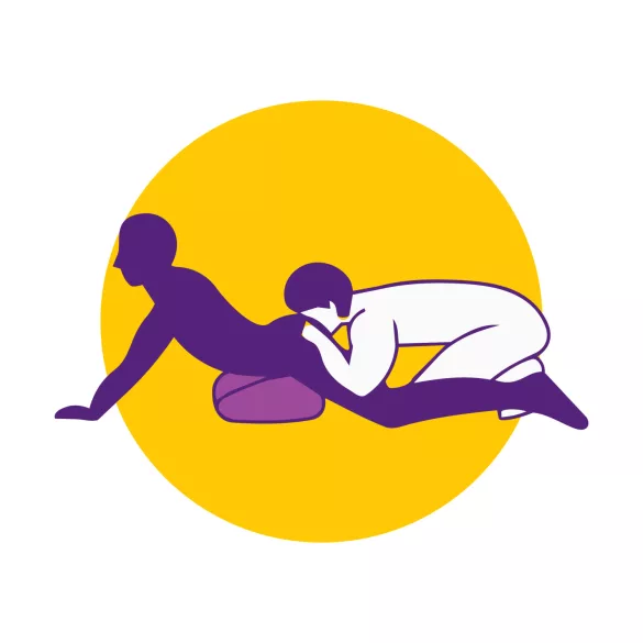 Desirel Magic Pillow - Aufblasbares Sexkissen mit Dildo-Halterung (lila)