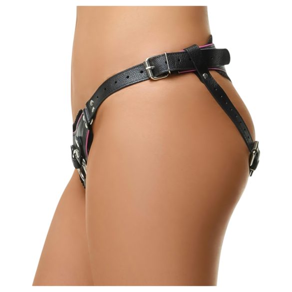 ZADO - Leder-Unterteil für Strap-ons (schwarz) - S-L