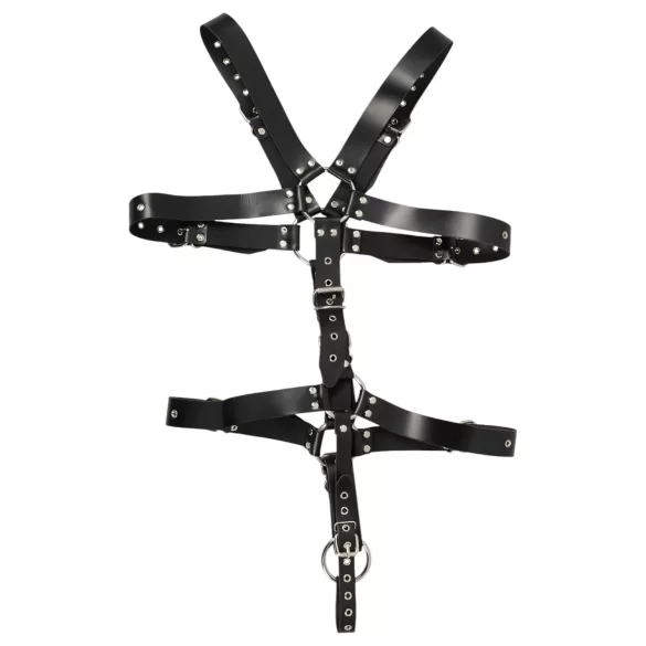 ZADO - Leder Männer Körperharness Body - Schwarz (S-L)