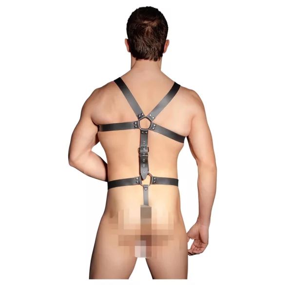 ZADO - Leder Männer Körperharness Body - Schwarz (S-L)
