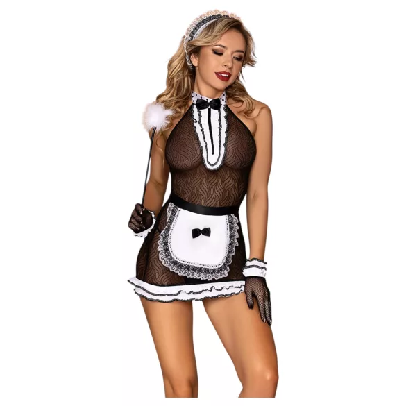 JSY 098 - Zimmermädchen-Kostüm - weiß-schwarz - L/XL