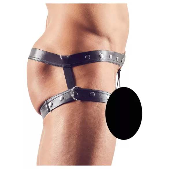 Svenjoyment - Geschirr mit Penisring (schwarz) - M/L