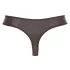 Svenjoyment - glänzender Herren-String mit Strass-Reißverschluss (schwarz)