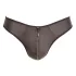 Svenjoyment - glänzender Herren-String mit Strass-Reißverschluss (schwarz) - M