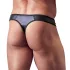 Svenjoyment - glänzender Herren-String mit Strass-Reißverschluss (schwarz) - M